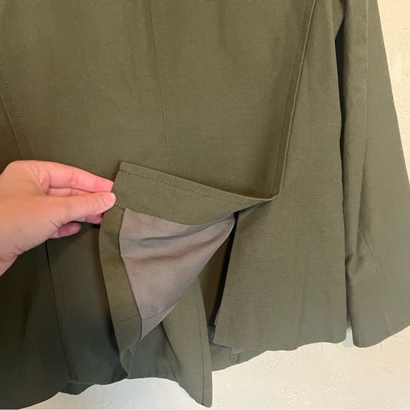 Theory Fitted Blazer Olive Green - Picture 6 of 6